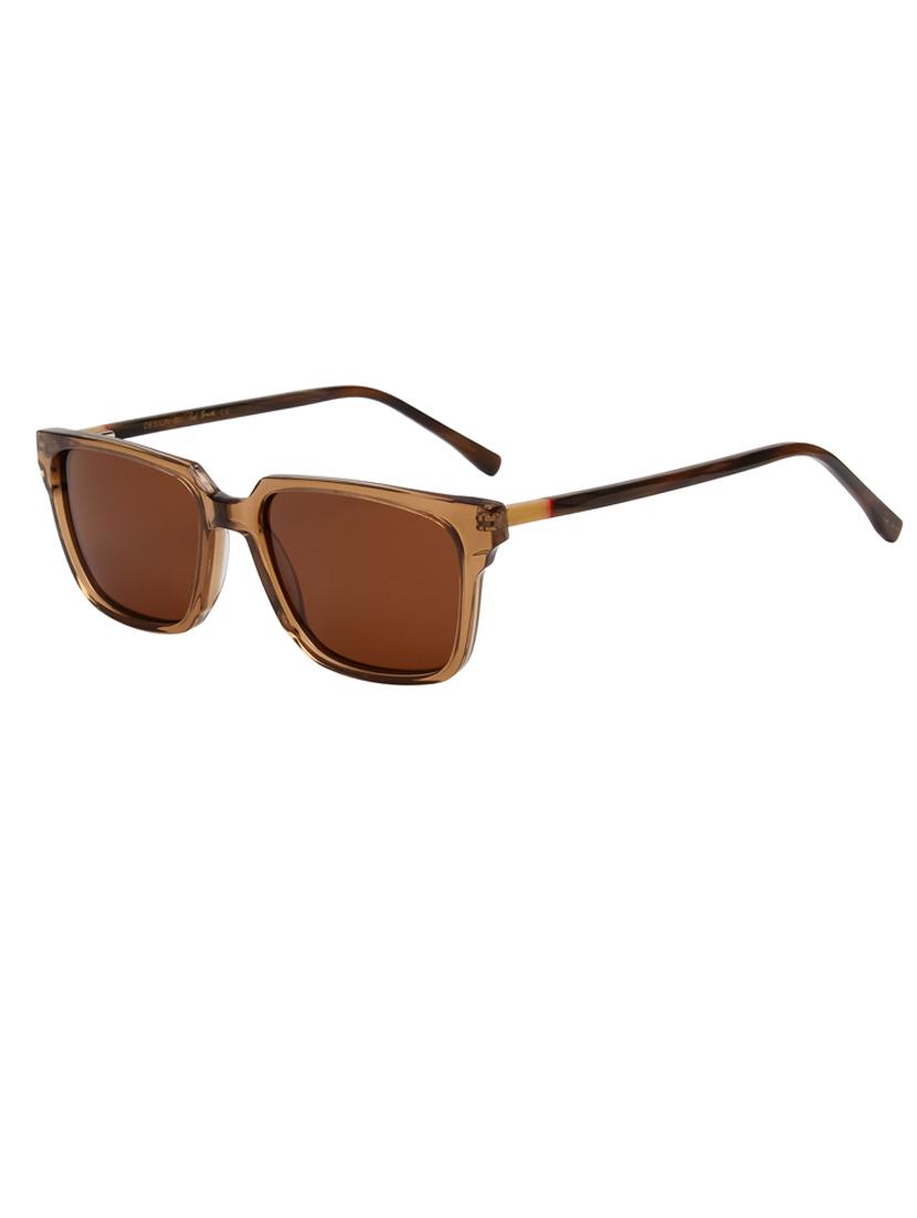 ted-smith unisex brown premium italian acetate sunglasses with polarized lenses for men & women - 21711880 - Standard Image - 2