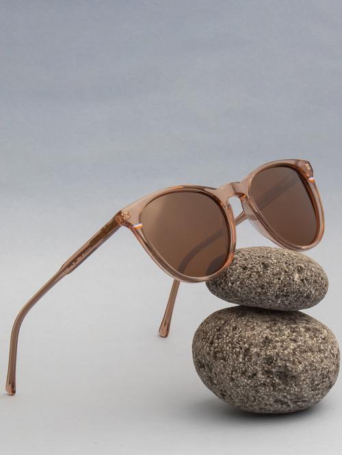 ted-smith unisex brown premium italian acetate sunglasses with  polarized lenses for men & women - 21711886 -  Standard Image - 0