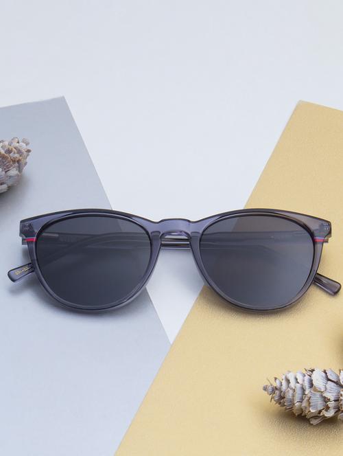 ted-smith unisex black premium italian acetate sunglasses with  polarized lenses for men & women - 21711887 -  Standard Image - 0