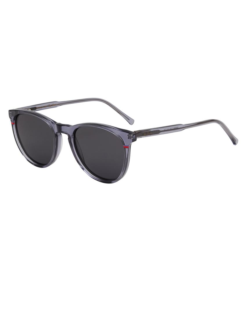 ted-smith unisex black premium italian acetate sunglasses with polarized lenses for men & women - 21711887 - Standard Image - 2