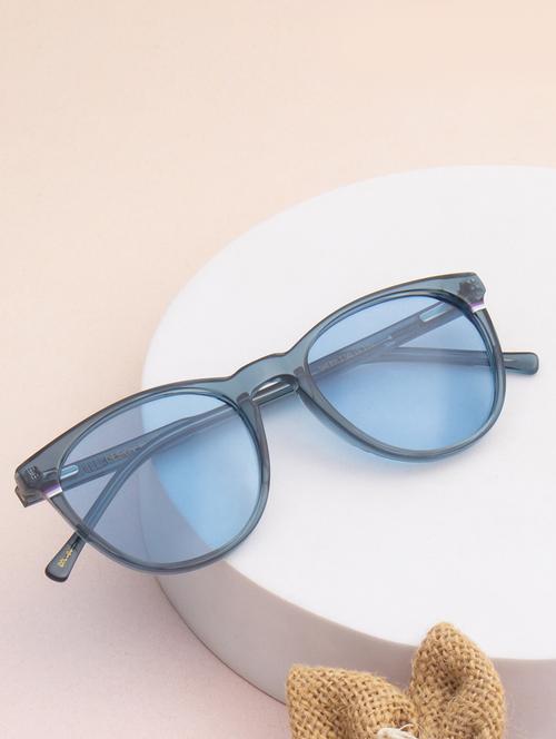 ted-smith unisex blue premium italian acetate sunglasses with polarized lenses for men & women - 21711888 - Standard Image - 0
