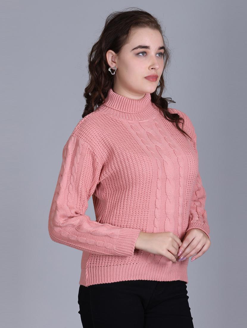 women long sleeves self design pullover - 21711899 - Standard Image - 2