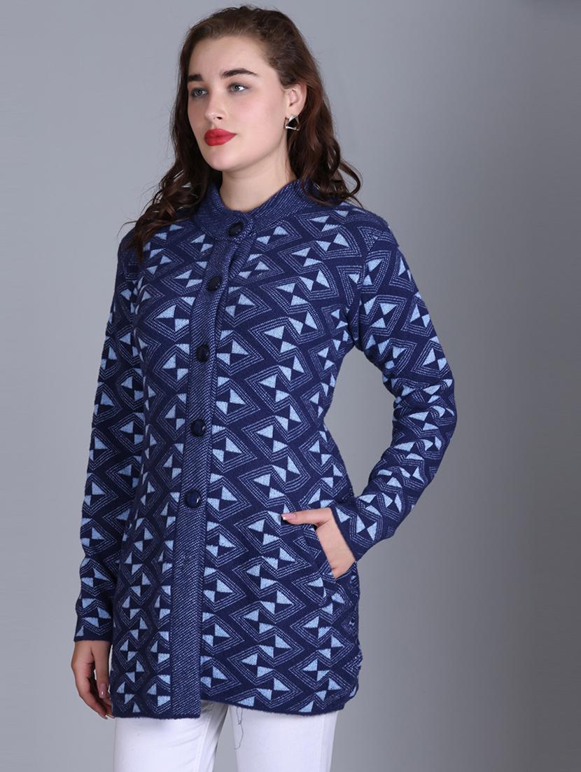 women self design long line coatigan - 21711910 - Standard Image - 2
