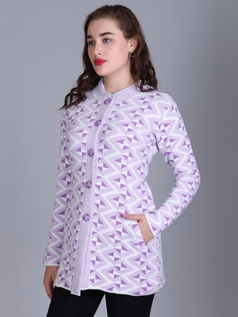 women self design long line coatigan - 21711911 - Standard Image - 2