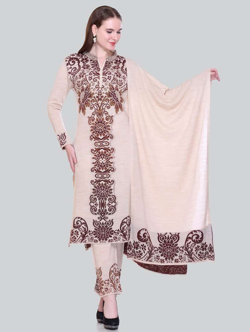 women self design long sleeve suit set - 21711922 - Standard Image - 2