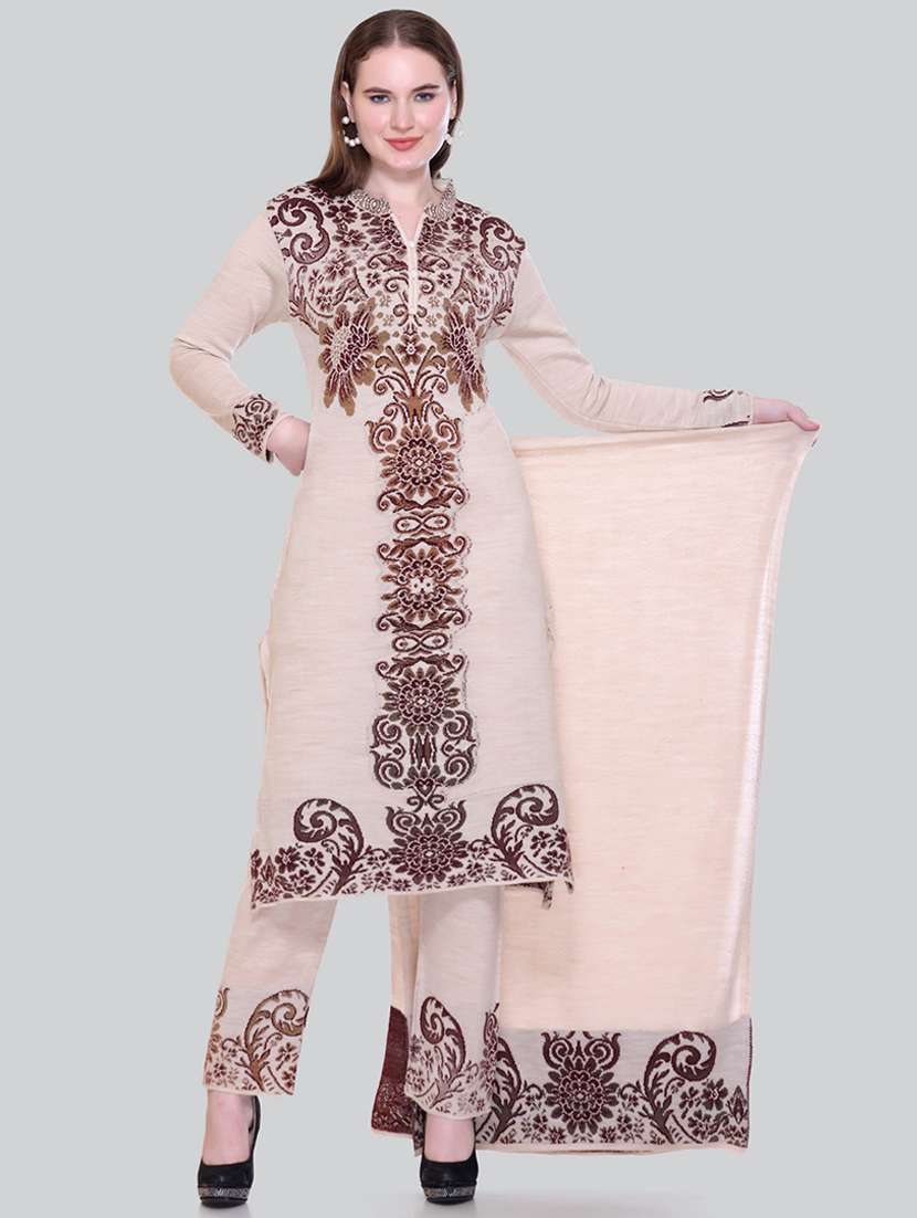 women self design long sleeve suit set - 21711922 - Standard Image - 7