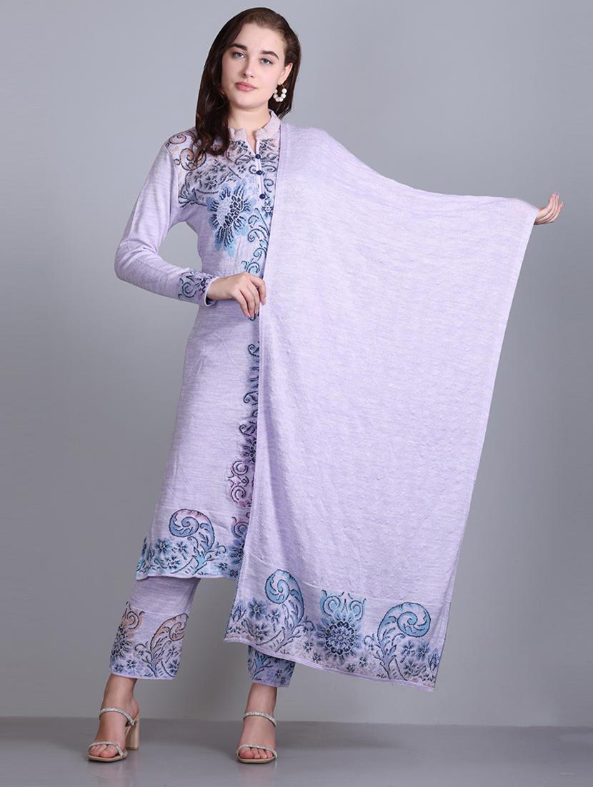 women self design long sleeve suit set - 21711923 - Standard Image - 2