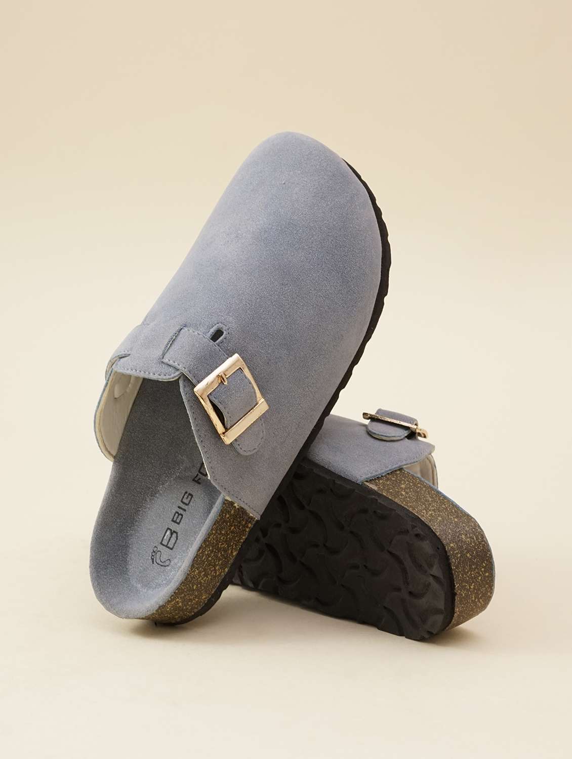 women solid slip on mules