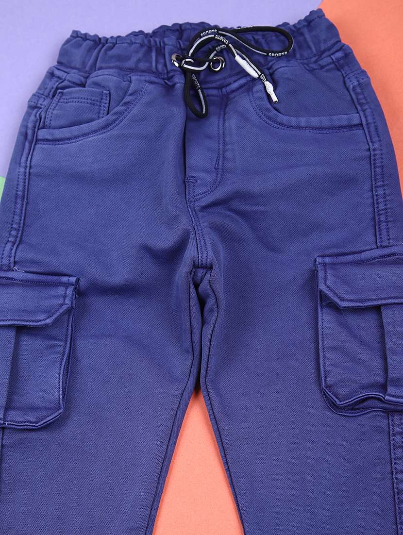 boys solid mid rise cargo - 21712013 -  Standard Image - 2