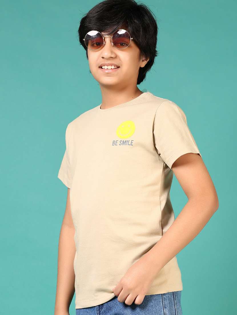boys front & back print short sleeve t-shirt