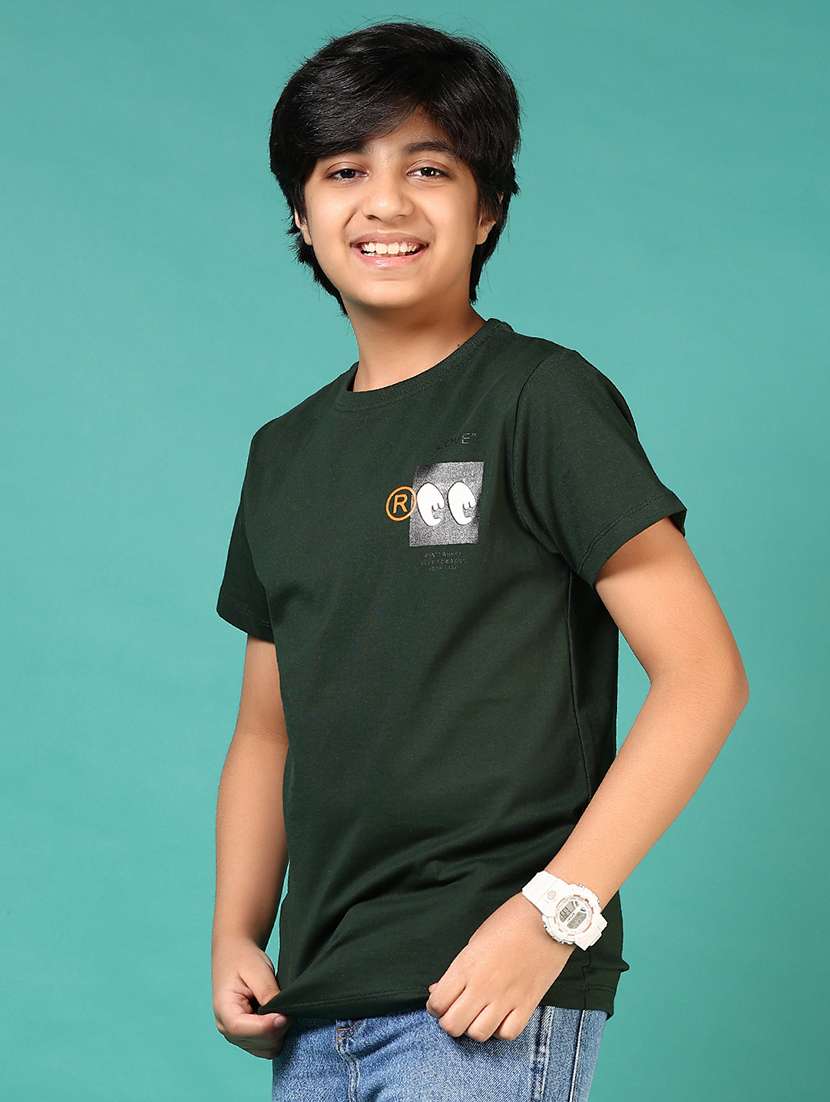 boys front & back printed round neck t-shirt - 21712048 -  Standard Image - 2