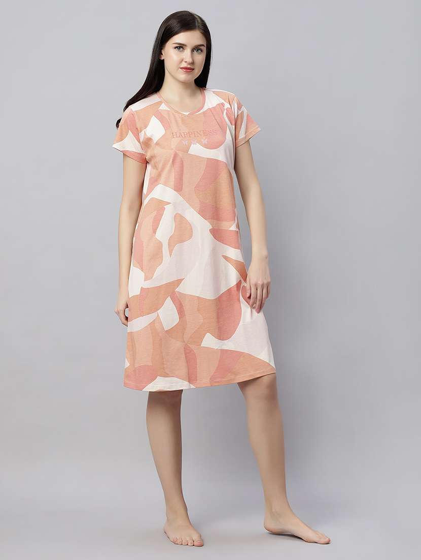 women round neck printed sleepshirts - 21712080 -  Standard Image - 2