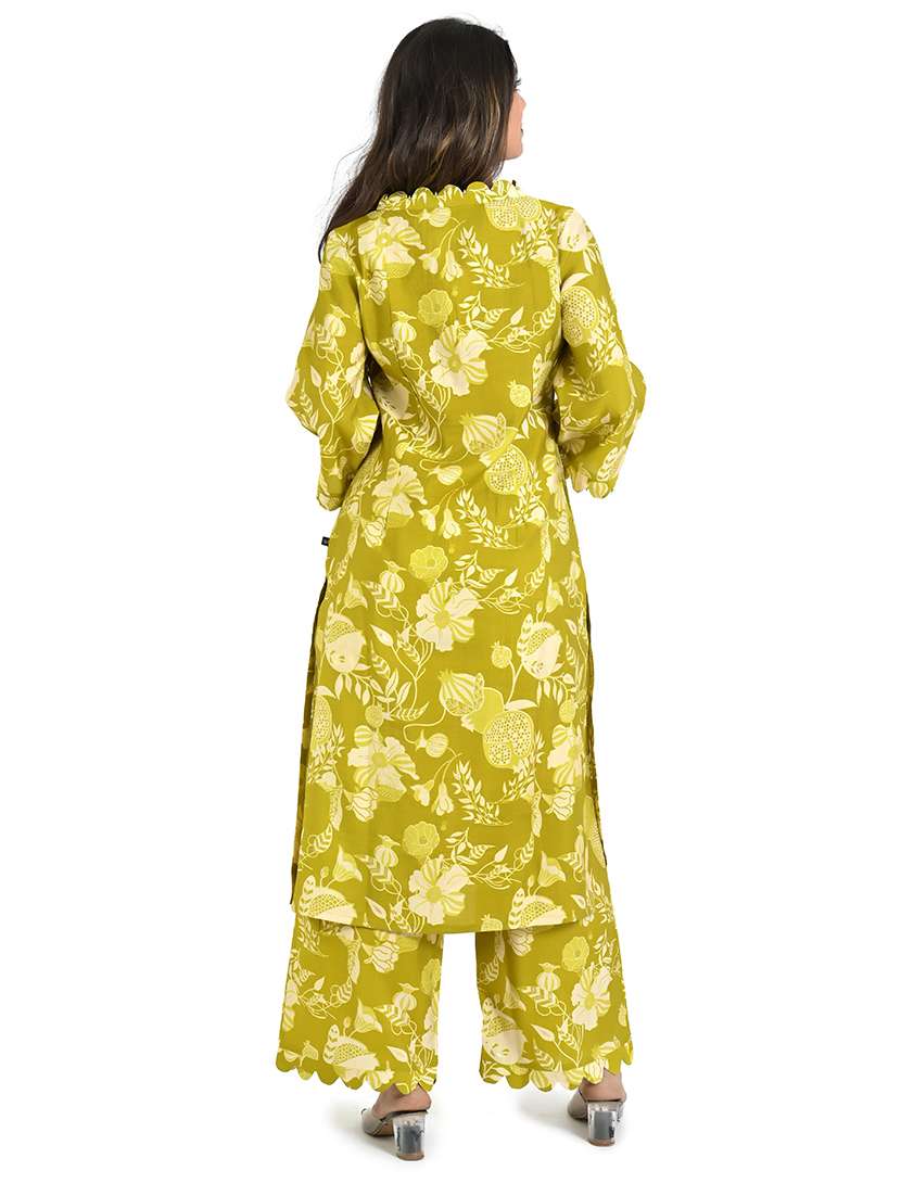 women floral printed kurta palazzo set - 21712230 -  Standard Image - 2