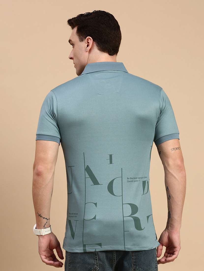 men printed short sleeves polo t t-shirt - 21712278 -  Standard Image - 2
