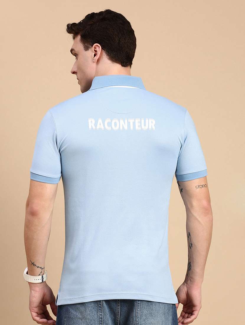 men printed short sleeves polo t t-shirt - 21712281 -  Standard Image - 2