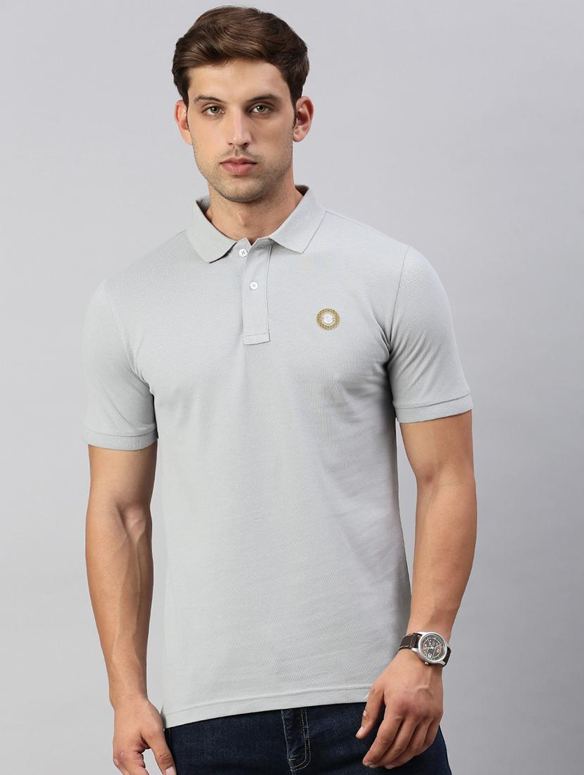 men solid short sleeves polo t-shirt - 21712287 - Zoom Image - 0