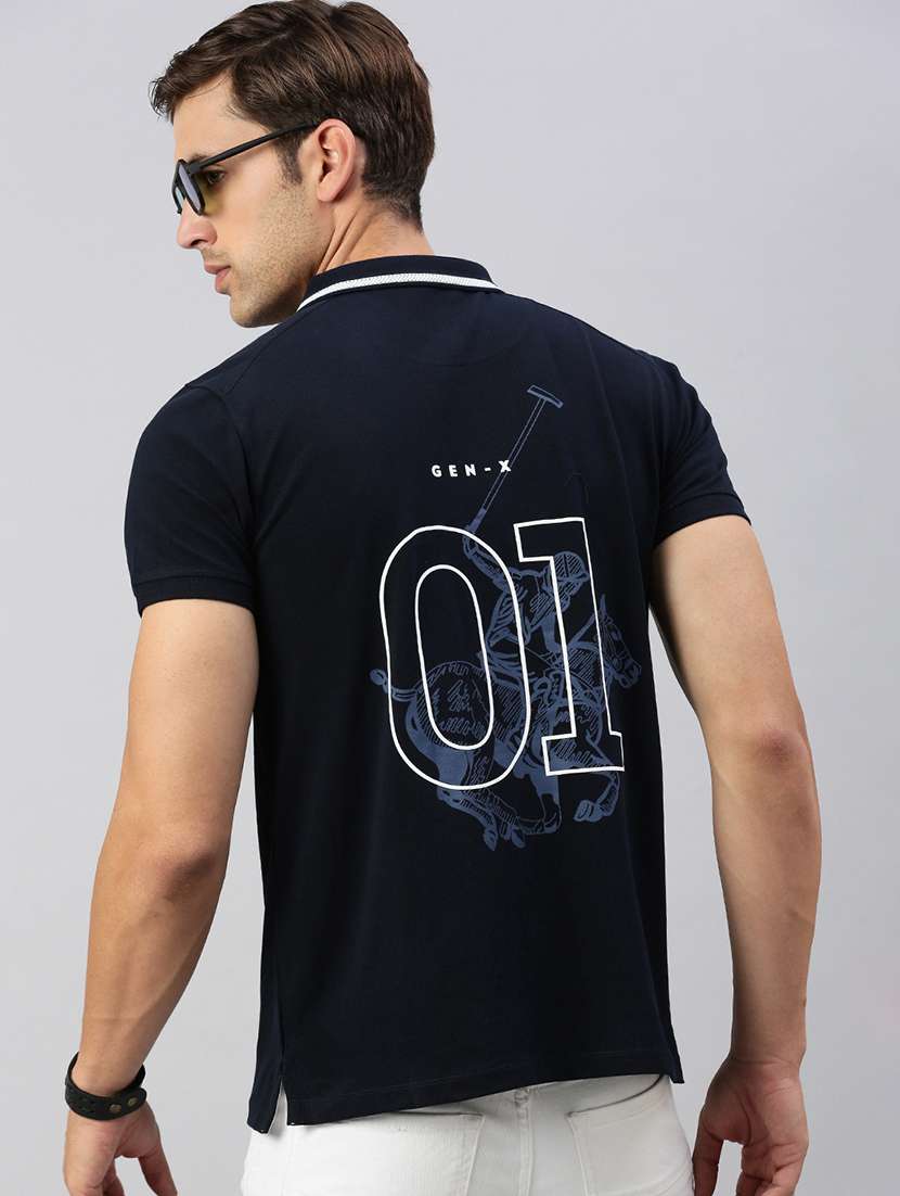 men printed short sleeves polo t-shirt - 21712292 -  Standard Image - 2