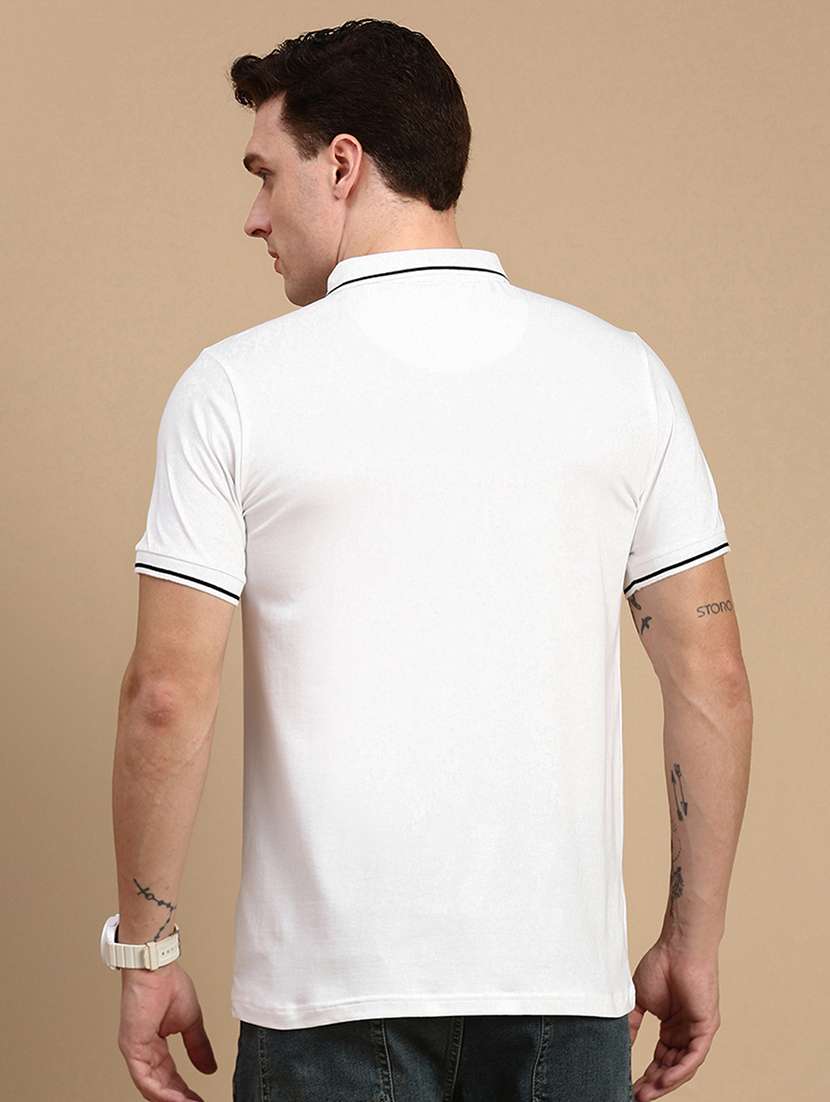 men solid short sleeves polo t-shirt - 21712315 -  Standard Image - 2