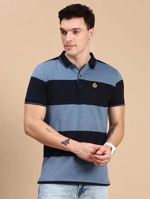 men color blocked short sleeves polo t-shirt - 21712323 -  Standard Image - 0