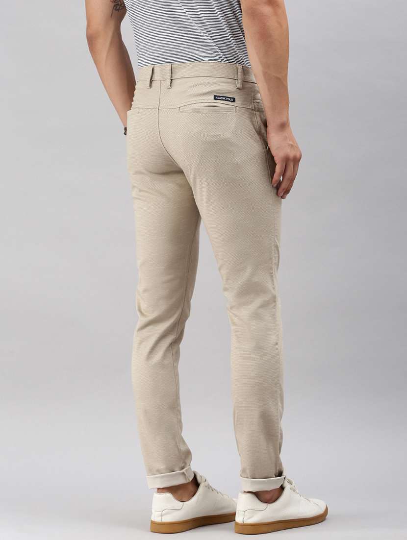 men solid mid rise chinos  - 21712347 -  Standard Image - 2