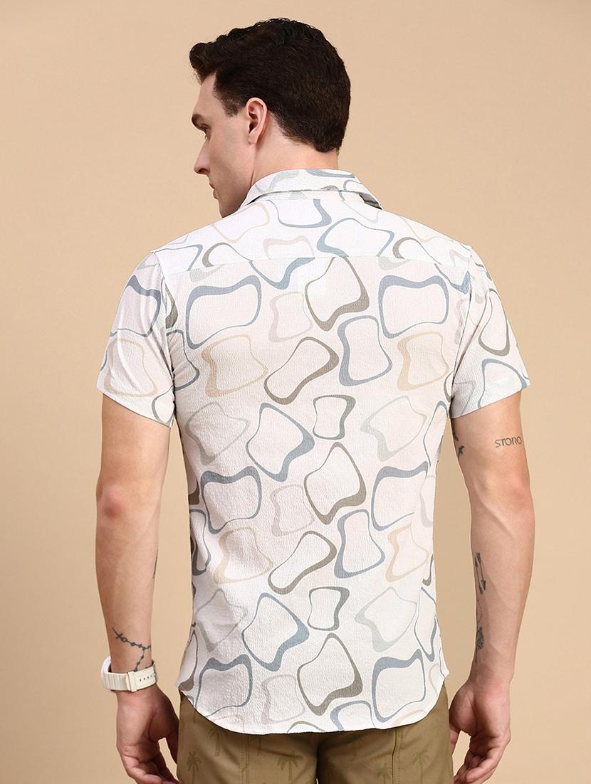 men printed collared casual shirt - 21712361 - Standard Image - 2