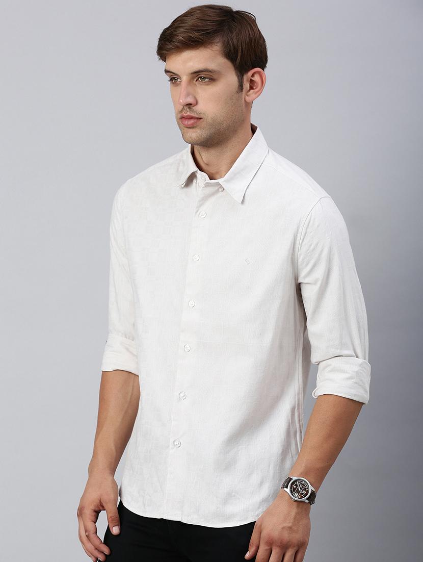 men solid collared casual shirt - 21712391 - Standard Image - 2