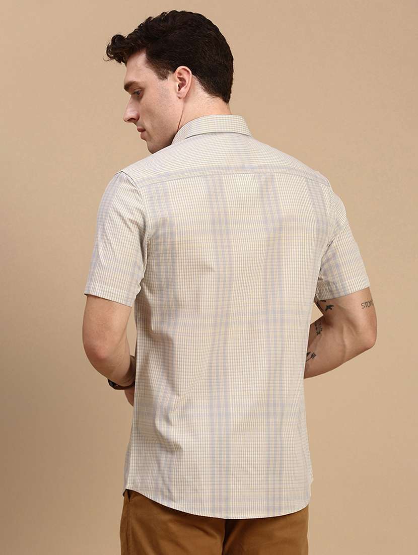 men checkered collared casual shirt - 21712402 -  Standard Image - 2
