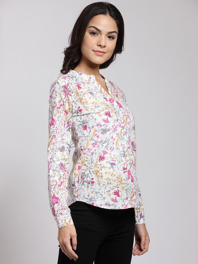 women printed long sleeve shirt - 21712540 - Standard Image - 2