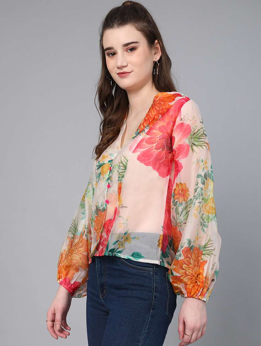 women printed long sleeve shirt - 21712560 -  Standard Image - 2