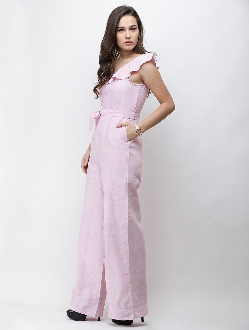 women solid full leg jumpsuit - 21712602 - Standard Image - 2