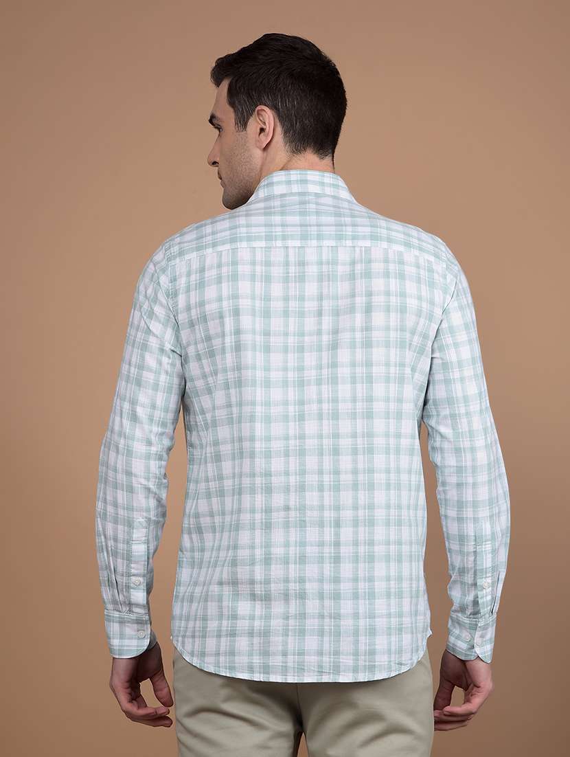men checked  long sleeve casual shirt - 21713342 -  Standard Image - 2