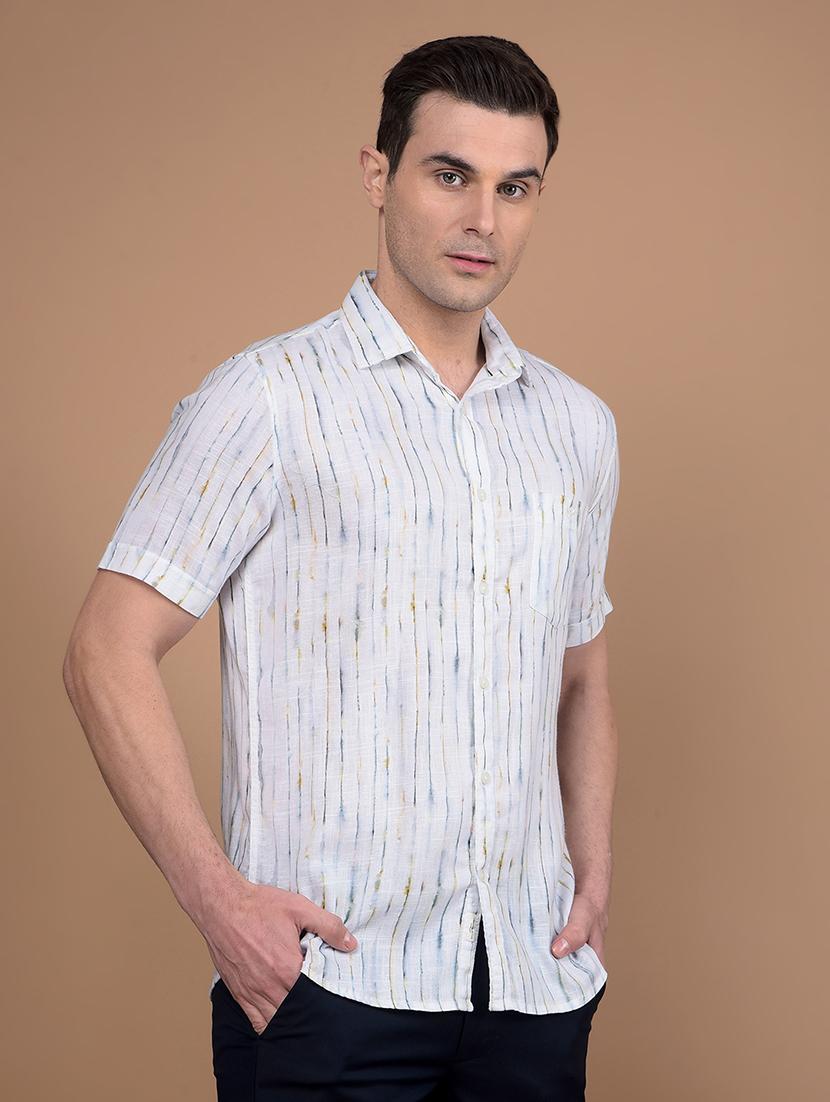 men printed collared casual shirt - 21713344 - Standard Image - 2