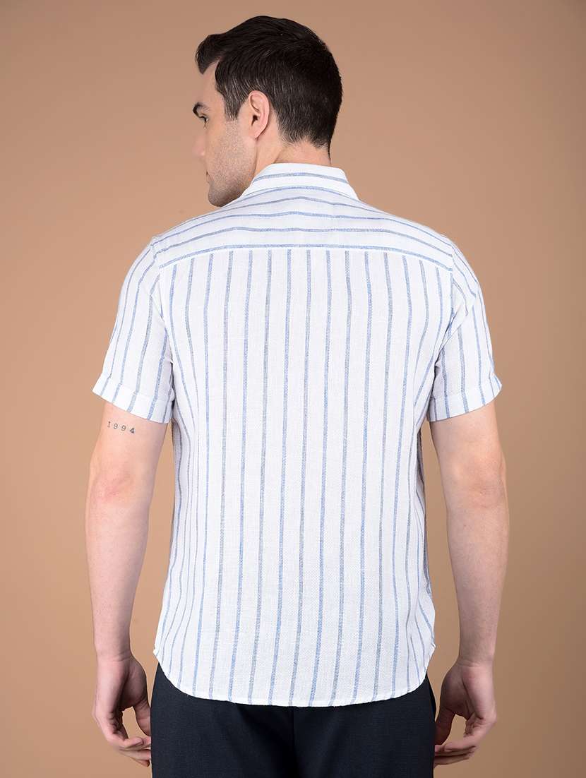 men striped collared casual shirt - 21713365 -  Standard Image - 2