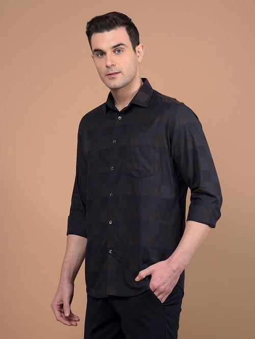 men checkered collared casual shirt - 21713376 -  Standard Image - 0