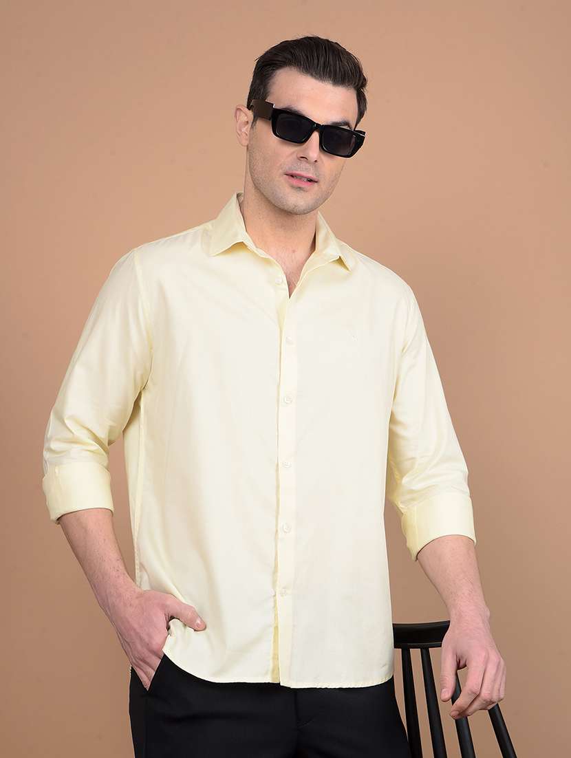men solid collared casual shirt - 21713393 -  Standard Image - 2