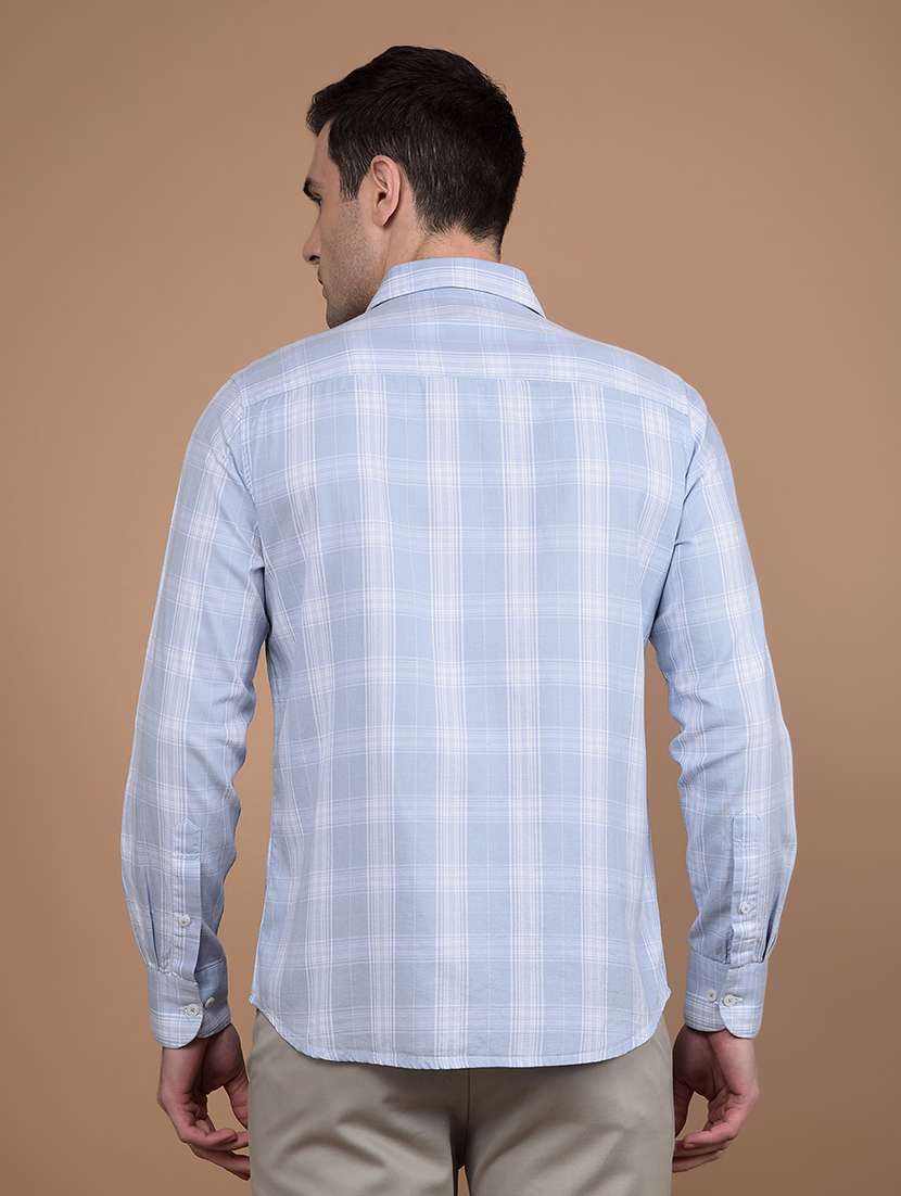 men checkered collared casual shirt - 21713399 -  Standard Image - 2