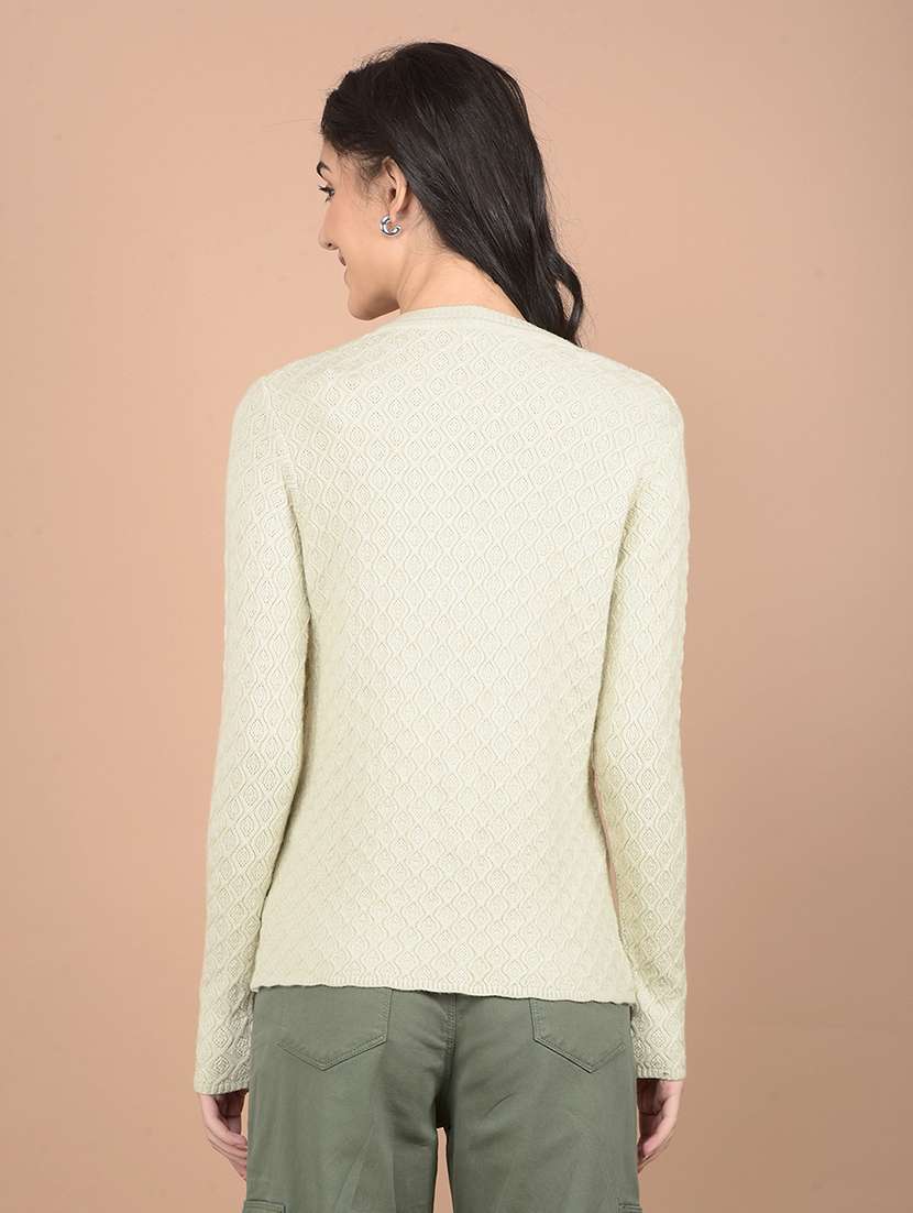 women acrylic long sleeve cardigan - 21713429 - Standard Image - 2