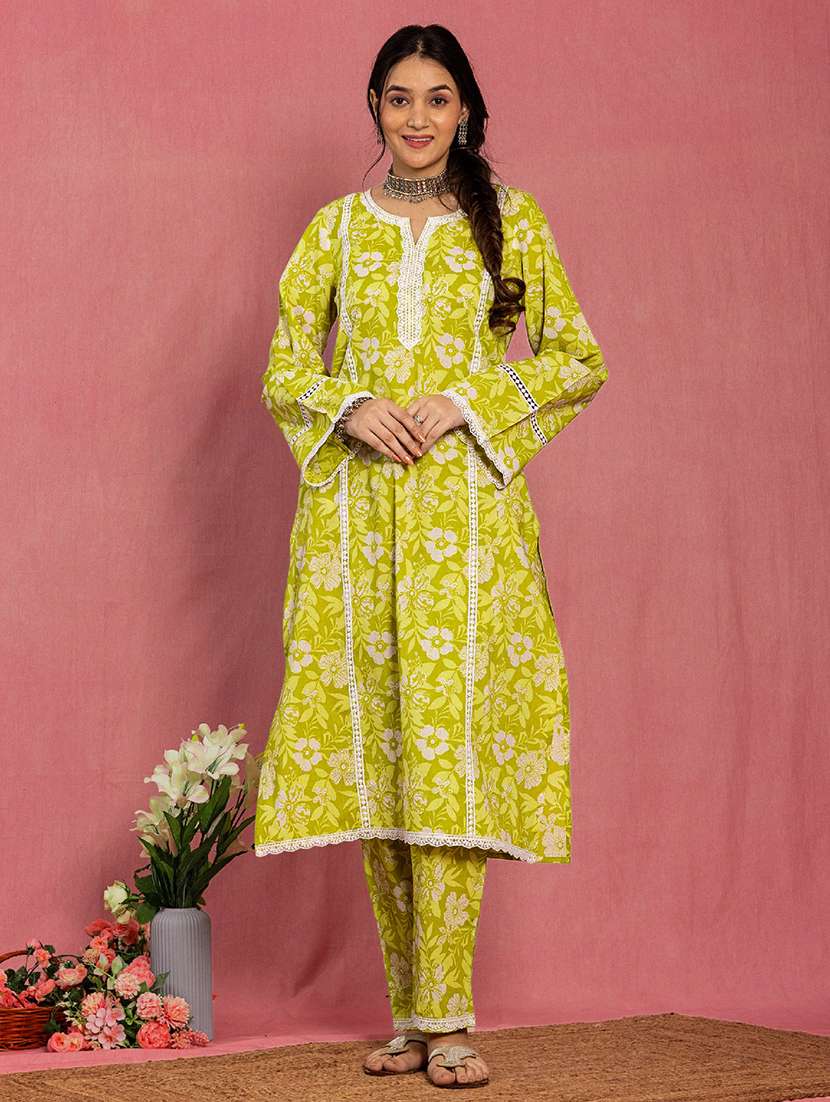 women floral printed kurta pant set