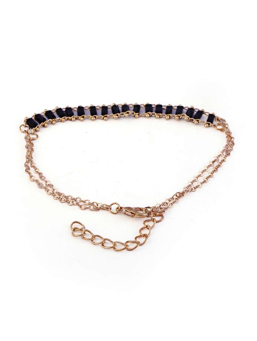 women gold plated anklet - 21713684 -  Standard Image - 2