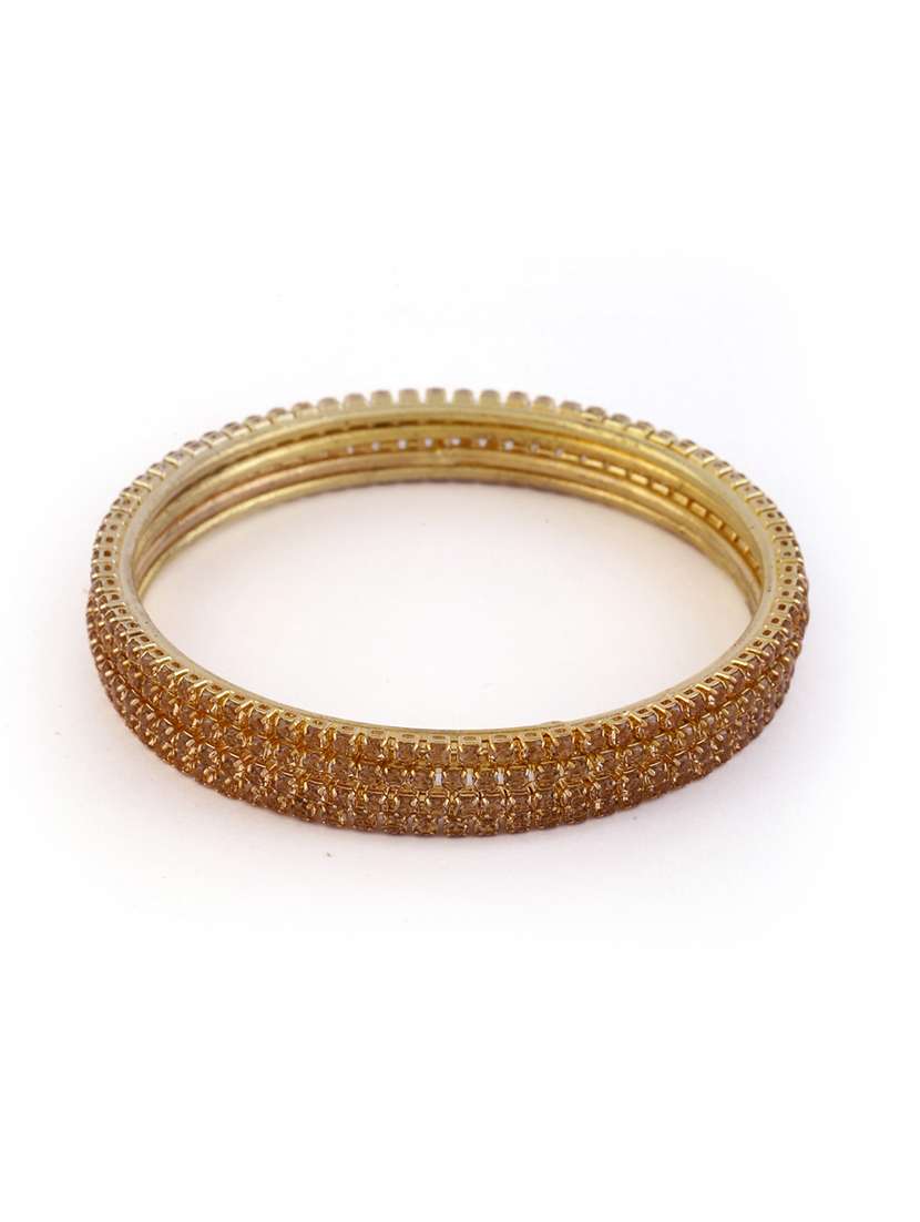 women pack of 4 gold plated bangle - 21713705 -  Standard Image - 2