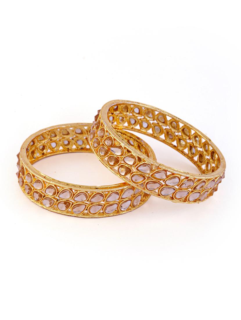 women pack of 2 gold plated bangle - 21713709 - Standard Image - 2