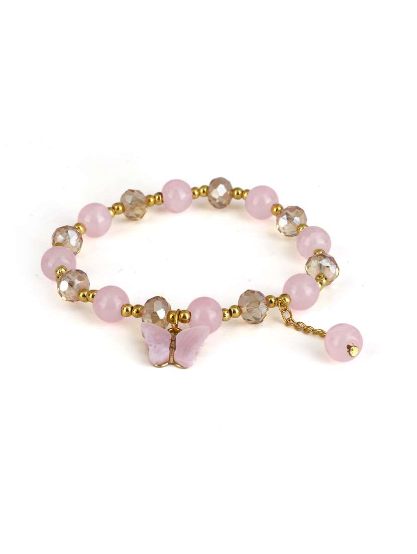 women's pack of 3 beaded bracelet with butterfly charm - 21713710 -  Standard Image - 2