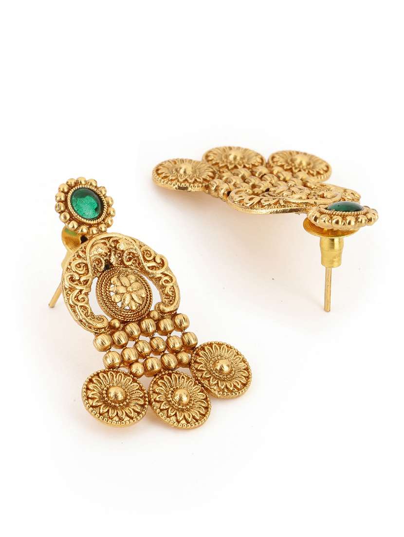 women gold plated drop earring  - 21713725 -  Standard Image - 2