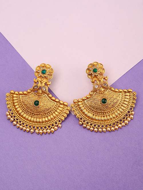 women gold plated drop earring - 21713728 - Standard Image - 0