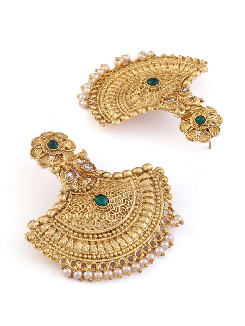 women gold plated drop earring - 21713728 - Standard Image - 2