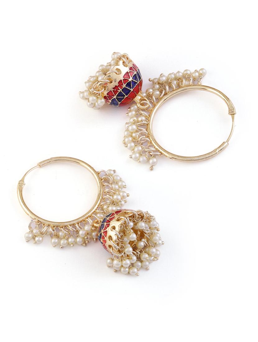 women gold plated jhumka - 21713733 - Standard Image - 2