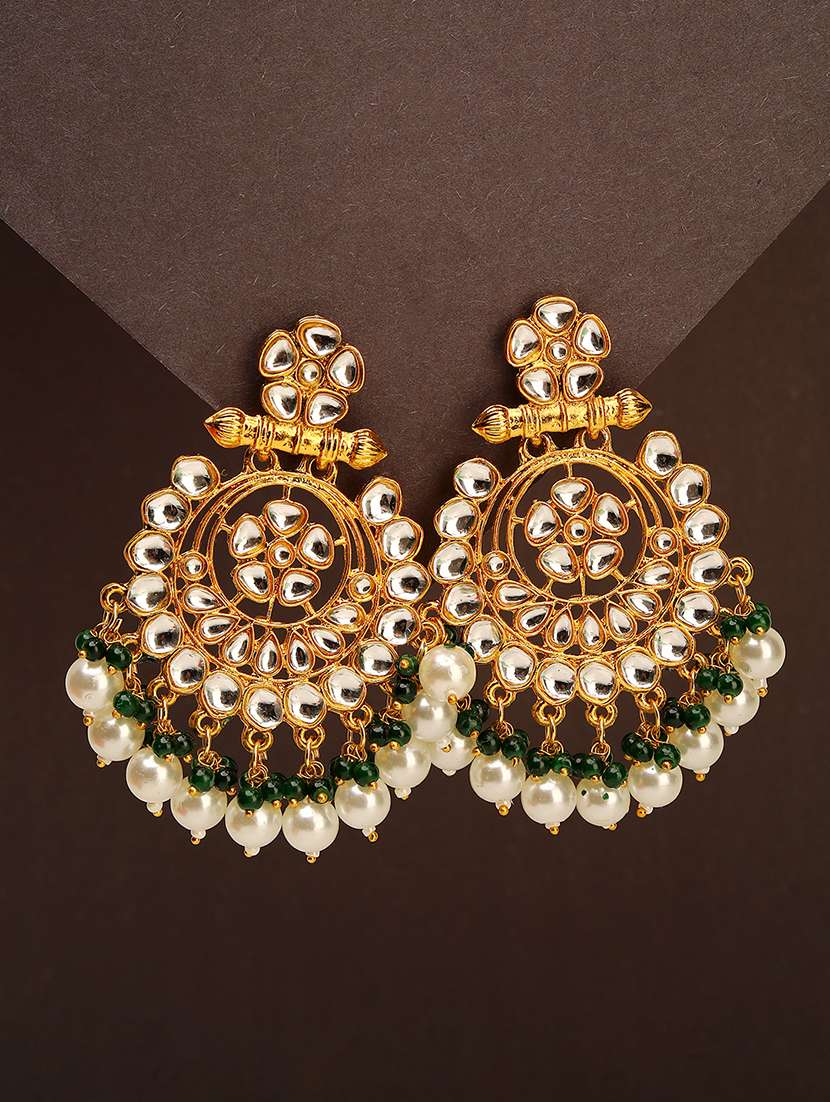 women gold plated chandbali 
