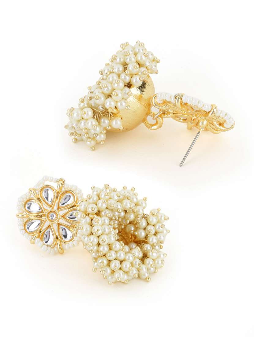 women gold plated jhumka  - 21713735 -  Standard Image - 2