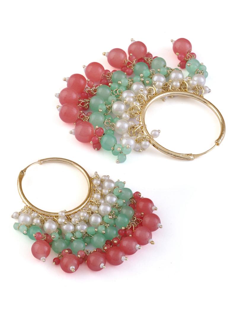 hoop earrings with beads - 21713740 - Standard Image - 2
