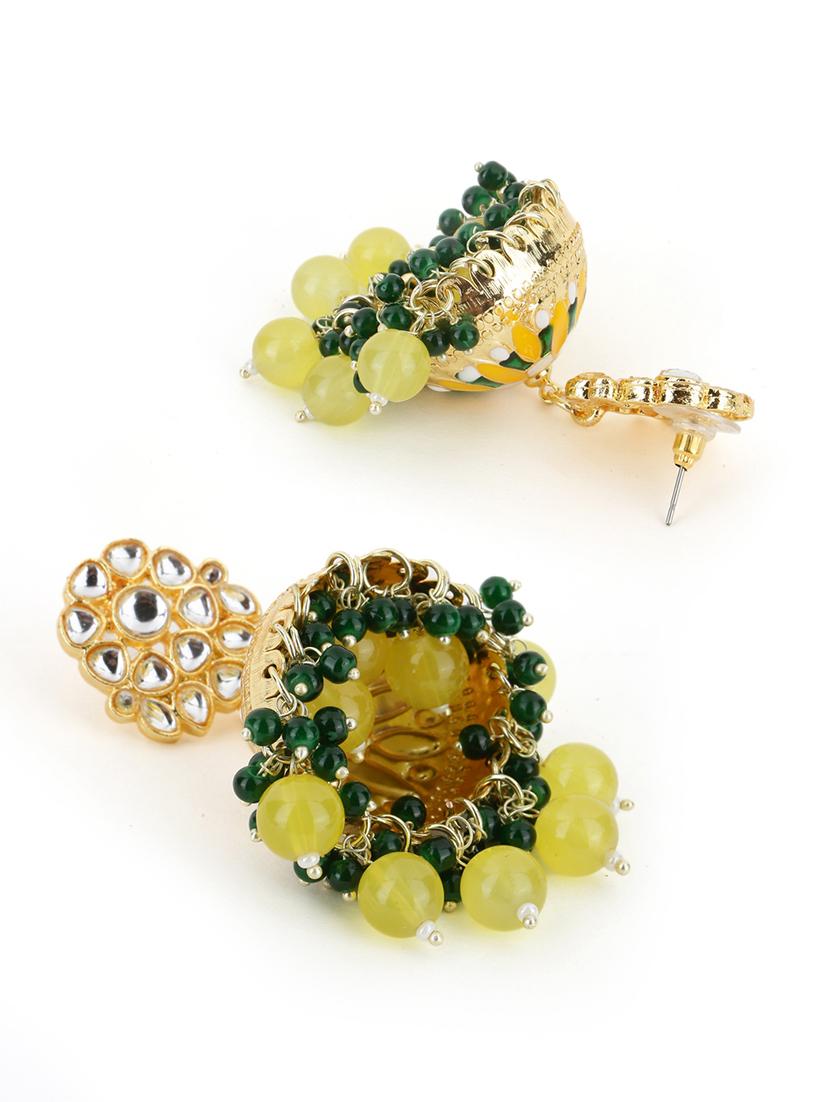 women gold plated pearl jhumka - 21713742 - Standard Image - 2